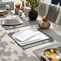 Assiettes à dîner en mélamine blanche incassables de 12 pouces certifiées nouveau style