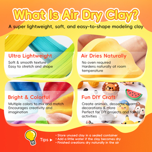 Ensemble de <span class=keywords><strong>pâte</strong></span> <span class=keywords><strong>à</strong></span> <span class=keywords><strong>modeler</strong></span> <span class=keywords><strong>à</strong></span> séchage <span class=keywords><strong>à</strong></span> l'air en formes d'<span class=keywords><strong>animaux</strong></span> mignons, ultra douce, sûre et non toxique, pour loisirs créatifs - Product Image 6
