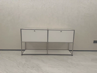 Meuble de rangement modulaire en métal noir et blanc personnalisé pour salon et chambre à coucher, buffet en métal, rangement modulaire