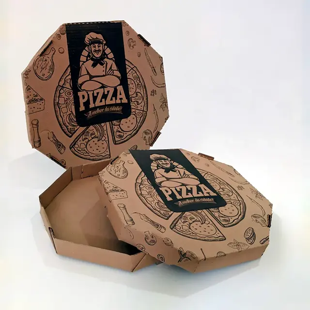 Bulk Box Großhandel Hochwertige CMYK-Druck Custom Size Verpackungs box Hexagon 24-Zoll-Pizza-Box