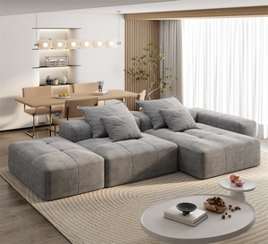 <span class=keywords><strong>Canapé</strong></span> modulable sans structure avec ottoman, chaise longue, accoudoirs, tissu chenille, coussins souples, <span class=keywords><strong>canapé</strong></span> compressible, combinaison DIY - Product Image 1