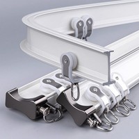 Rail flexible en aluminium multifonctionnel de style moderne monté au plafond pour rideaux à vagues Rail pliable