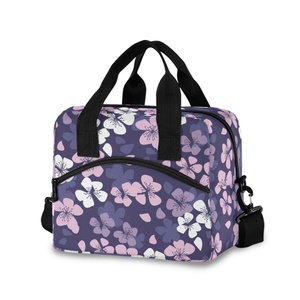 Hawaiian Custom Flower Print Leakproof Cooler Tote Bag Freezable Picnic <b>Box</b> Insulated Thermal Cooler <b>Lunch</b> Bags for Adults - Product Image 1