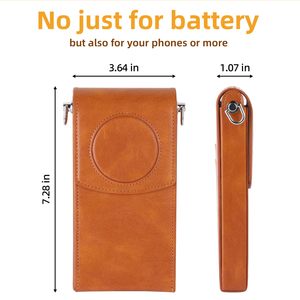 Ranuras para tarjetas de crédito Llevar Crossbody Power Bank batería pu bolsa de cuero para Apple Vision <span class=keywords><strong>Pro</strong></span> - Product Image 2