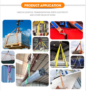 스트랩을 들어 올리는 3 톤 옐로우 폴리에스터 아이 플랫 웨빙 슬링 - Product Image 4