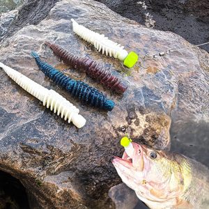 Señuelo de pesca de plástico blando para pesca en aguas profundas, tipo Swimbait, con cola de aguja anti-enredos, de TPR, para grandes especies. - Product Image 5