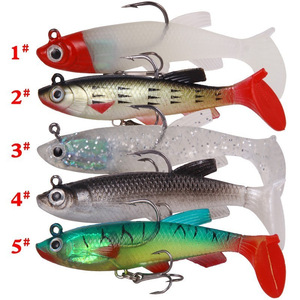 Appât artificiel souple Yousya Three Continents avec hameçon simple, 8 cm, 14 g, appât souple bionique - Product Image 2