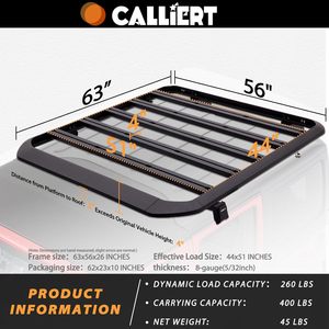 アルミルーフラック2007-2018年ジープラングラーJK JKUカーゴバスケット荷物屋上収納キャリア - Product Image 2