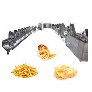 Industriële Snack Food Aardappel Machine Volautomatische Frietjes Productielijn Aardappelchips Maken Machine Voor Verkoop