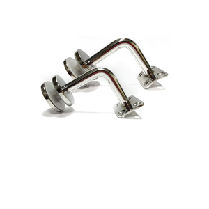 Khách sạn hiện đại ngoài trời thép không gỉ 304 kính khung lắp kính cố định kết nối lan can góc cho cầu thang trong nhà - Product Image 1