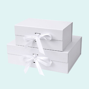 Factory Custom Foldable Magnetic Paper <b>Box</b>,Black Ribbon Gift Packaging <b>Box</b> for Apparel Cosmetic Storage - Product Image 3