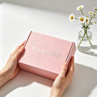Boîte d'emballage cadeau en carton ondulé personnalisée avec logo en estampage à chaud, boîte d'expédition écologique avec accessoires personnalisables