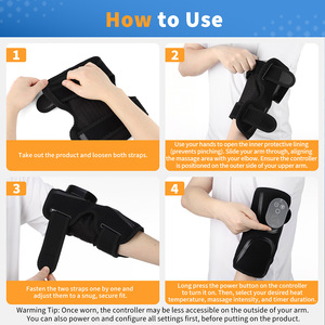 Masajeador de codo con calor, terapia de vibración para aliviar el dolor en las articulaciones del codo, almohadilla de codo con terapia de calor - Product Image 3