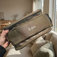 Sac de maquillage double couche imperméable grande capacité portable pour le voyage et le rangement de cosmétiques (vente en gros)