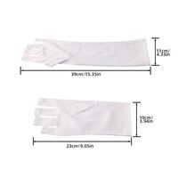 Guantes de Spandex Negros Transpirables para el Cuidado de las Uñas, Herramienta de Pulido de Manos, Protección Anti-UV para Lámpara de Gel, Guantes sin Dedos para Arte de Uñas