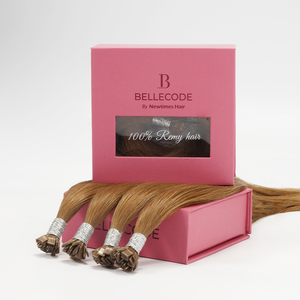 Extension per capelli umani 100% vergini Remy #<span class=keywords><strong>6</strong></span> punta piatta alla cheratina europea di alta qualità per capelli in #<span class=keywords><strong>6</strong></span> colori - Product Image 3