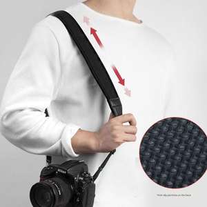 Sangle d'<span class=keywords><strong>appareil</strong></span> <span class=keywords><strong>photo</strong></span> rembourrée de haute qualité, épaisse et lourde, à dégagement rapide, réglable pour DSLR GoPro Insta360, durable pour les débutants - Product Image 6