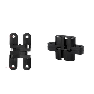 Charnière de porte invisible en acier inoxydable robuste nickelé pour le montage de meubles, charnière à visser (25*118mm) - Product Image 1