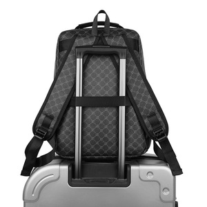 Individuelles Logo Premium PU-Leder Wasserdichter Herren Business Büro Reise 15 Zoll Laptop Rucksack für Männer - Product Image 6