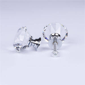 Zamak elmas şekilli lüks kristal cam kapı kolu ve tokmağı kapı çekmece çekin kolları orta yüzyıl tasarım mutfak yatak odası banyo otel için - Product Image 3