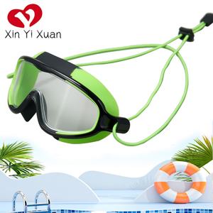 Professional Children's <b>Large</b> <b>Frame</b> Silicone Swim Goggles Colorful Electroplated Waterproof Anti-Fog Swimming Goggles with Rope - Product Image 2