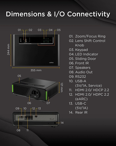 Proyector LED X1-4K Pro Echter 4K HDR con Google TV, 2500 lúmenes ANSI - Product Image 3