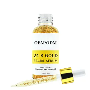 Beauty Face Serum Vit C Supplier Paraben-Free Anti-aging Whitening and Hyaluronic acid 24k Gold Face Serum Skin Care