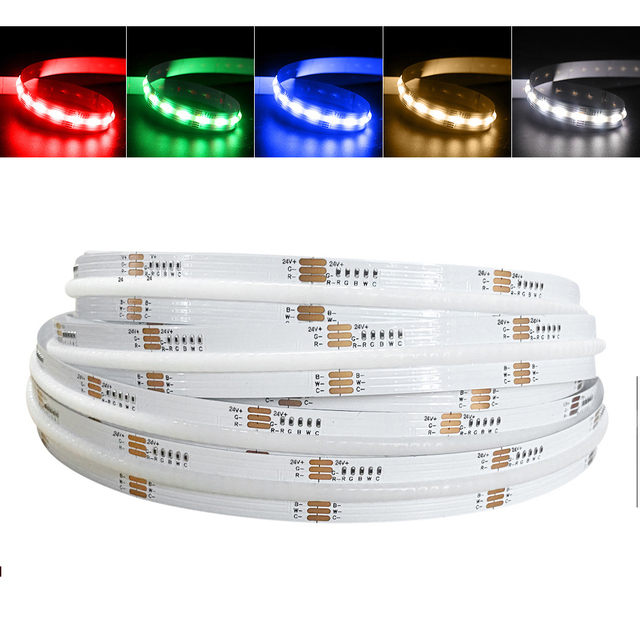 Factory Price High Density COB LED Strip Light 24V RGB RGBW RGBCW Smart for Home Room Decor RGBIC CCT for Home Decoration