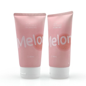 Emballage cosmétique en plastique vide personnalisé de 180 ml avec bouchon à clapet, nettoyant visage, lotion, soin de la peau, tube ovale souple à presser - Product Image 3
