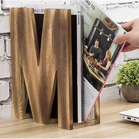 Organisateur de bureau en bambou sur mesure pour le bureau et le bureau à domicile avec rangement efficace pour magazines, design rectangulaire simple