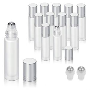 Venta al por Mayor de 100 Piezas de Mini Botellas de Perfume de Vidrio Cilíndricas Vacías de 10 ml con Rodillo y Embalaje en Cartón - Product Image 1
