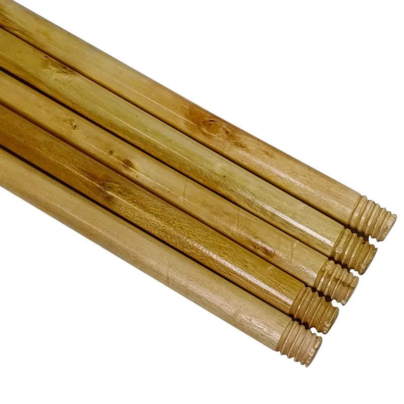 도매 니스 120cm 길이 중국 유칼립투스 자연 직선 청소 핸들 브러시 걸레 나무 빗자루 스틱