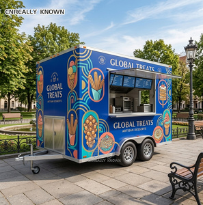 Camion de restauration de qualité professionnelle, remorque alimentaire personnalisée pour expresso, certifiée CE, kiosque à café en acier inoxydable - Product Image 4