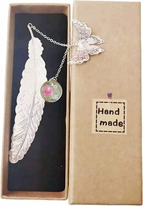 Marcapáginas luminoso de plumas de Metal de 12 Constelaciones, personalizado, regalo para estudiante, regalos creativos <span class=keywords><strong>y</strong></span> sociales, caja de regalo - Product Image 4