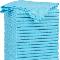 Paño de Limpieza de Microfibra Azul, Artículos de Limpieza para el Hogar, Paños Reutilizables Sin Pelusa para Casa, Cocina, 12 x 12 Pulgadas