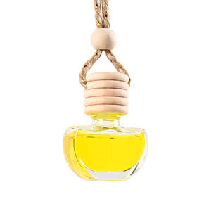 Diffuseur de parfum pour voiture, pendentif en verre avec bouchon en bois, huiles essentielles Océan, Gulong, Jasmin, Citron, Shangri-La, décoration - Product Image 5