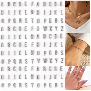 Custom size color silver or gold <b>letter</b> full rhinestone <b>letters</b> suitable for DIY wristbands and bracelets - Product Image 6