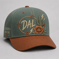 Cappellino da Baseball Personalizzato con Ricamo in Stile Old English, 5 Pannelli, Visiera Curva, Stile Dad Hat, Streetwear West Coast, Vendita all'Ingrosso, Basso MOQ