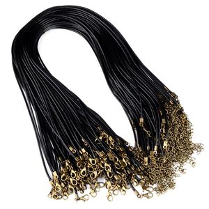 Collar <span class=keywords><strong>de</strong></span> cordón <span class=keywords><strong>de</strong></span> cuero con broche <span class=keywords><strong>de</strong></span> langosta, accesorios <span class=keywords><strong>de</strong></span> joyería Diy, venta al por mayor <span class=keywords><strong>de</strong></span> fábrica - Product Image 1