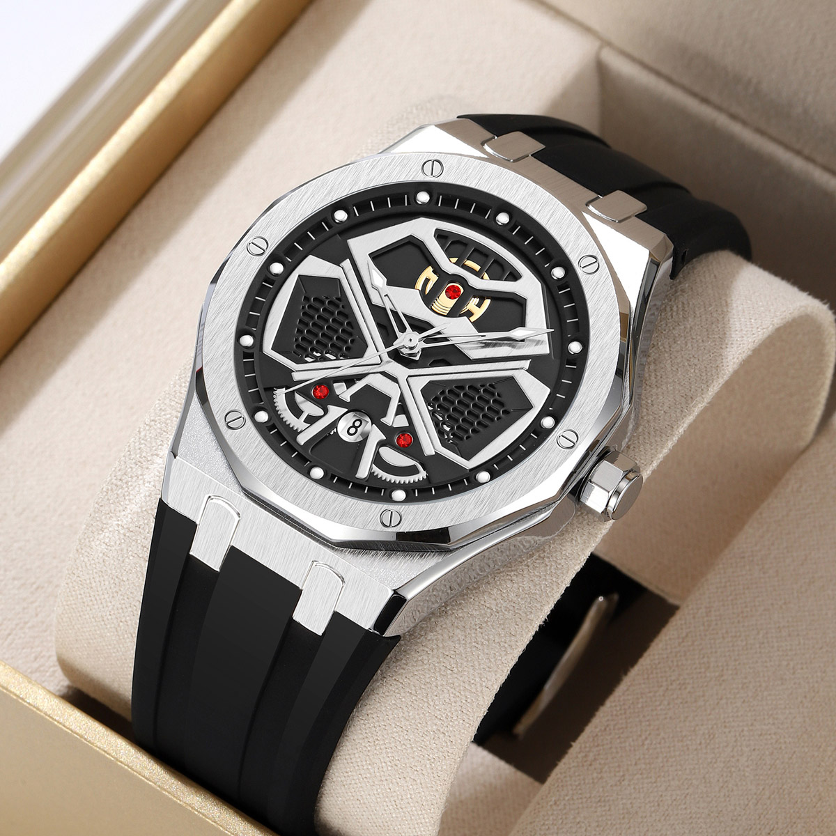 JSDDE Orologi da braccio color caramella cinturino in silicone orologio sportivo con numeri arabi quadrante da donna analogico al quarzo orologi per