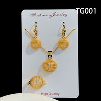 Parure de bijoux de mariée sphérique en laiton plaqué or 24 carats, style classique Vietnam-Inde, pour mariage, fiançailles, fête ou cadeau