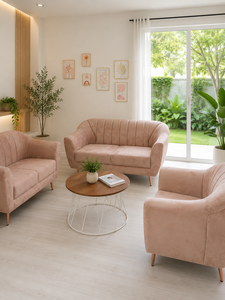 Refined Milano 2-2-1 Square Lounge Seating Arrangement with Eco-Friendly Fabric for Living Room & Hotel - Product Image 3