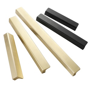 Tay Nắm Và Núm Cho Đồ Nội Thất Bằng Nhôm Hiện Đại Màu Vàng Kim Kéo Tủ Bếp Tủ Lớn - Product Image 2