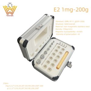 مجموعة أوزان معايرة من الفولاذ المقاوم للصدأ من فيدت للوزن E2 F1 F2 M1 من 1 ملغ إلى 2 كغ، 27 قطعة، للقياس الدقيق في المختبرات والصناعة - Product Image 5