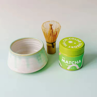 Rond vide 30 grammes 40 grammes thé mat foncé vert match boîte de conserve alimentaire gaufré Matcha bâton de fer-blanc et Peel Seal Matcha canettes
