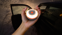 Balise LED rechargeable V16 DGT homologuée, lumière d'urgence pour véhicules avec indice de protection IP54 et matériau ABS+PC