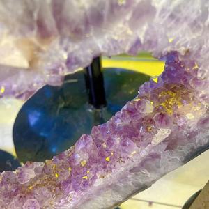 Bán buôn tinh thể chữa bệnh đá thạch anh tự nhiên thạch anh tím Slice Agate geode pha lê druzy Slice - Product Image 3