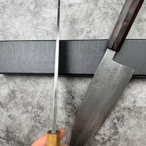 Yieryi nuevo acero al carbono plata forjado a mano cuchillo de cocina japonés mango de madera estilo Deba cuchillo de Chef para cocina restaurante - Product Image 3