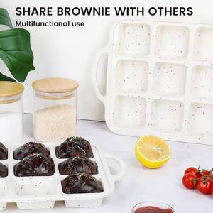MUYULINS Factory 12-cup LFGB non-stick BPA Free metal reinforced frame square <b>silicone</b> cake pan American muffin tray <b>baking</b> - Product Image 6