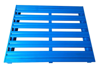 Palette en acier galvanisé robuste pour chariot élévateur, stockage de marchandises, protection contre l'humidité, logistique, panneau de support, palette en métal avec impression d'écran